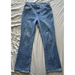 Jones Sport 98% Cotton Stretch Bootcut Jeans Women's 8 Light Wash Mid Rise
